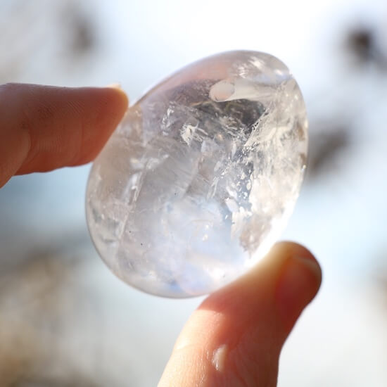 Crystal quartz yoni egg