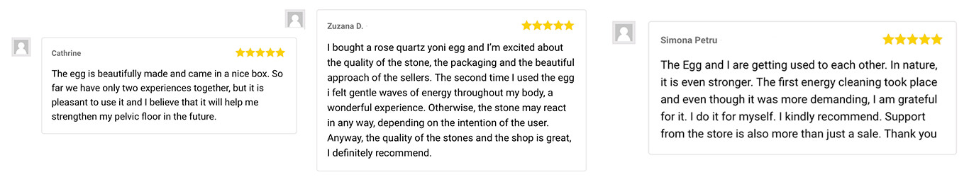 written reviews of Yoni eggs from our store